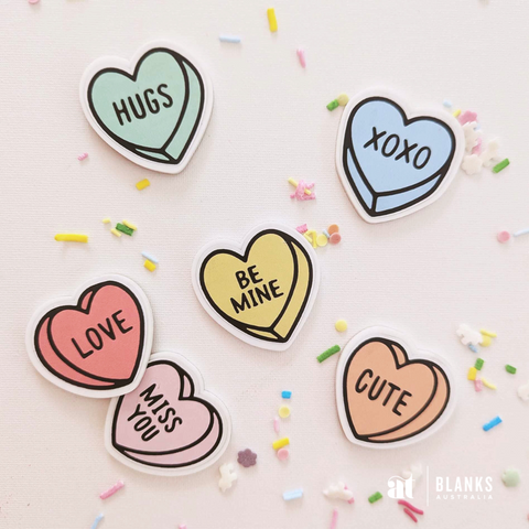 Candy Heart Magnet Set