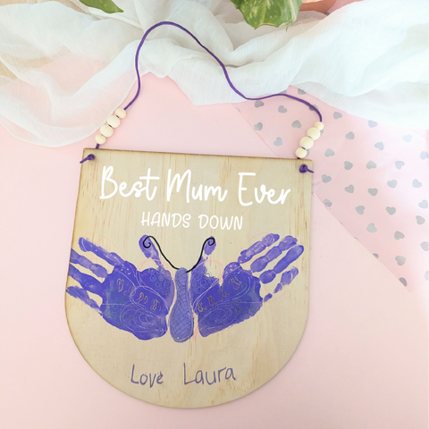 Best Mum Ever - Hands Down Plaque - Plywood