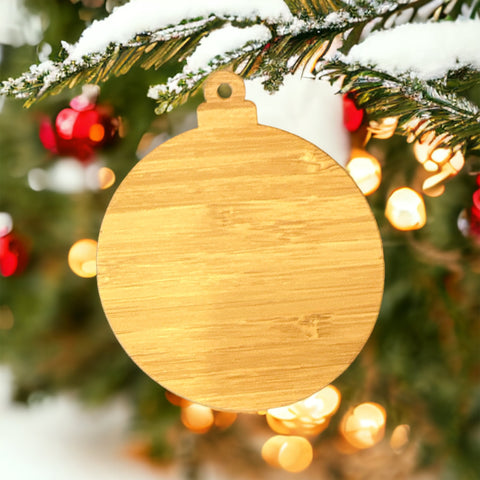 Bamboo Christmas Bauble 1/10/50/100 unit packs available.