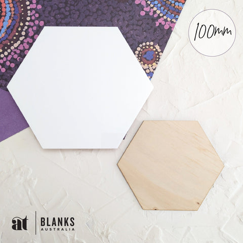 100mm Acrylic Blank Hexagon | Standard Range - AT Blanks Australia#option1 - #product_vendor - #product_type