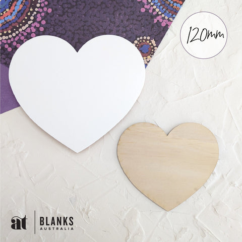 120mm Acrylic Blank Heart | Standard Range - AT Blanks Australia#option1 - #product_vendor - #product_type