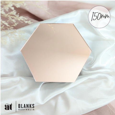 150mm Acrylic Blank Hexagon | Mirror Range - AT Blanks Australia#option1 - #product_vendor - #product_type