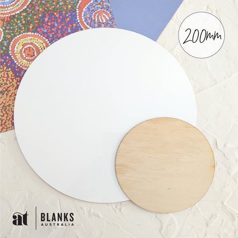 A 200mm Plywood Blank Circle is a small, circular crafting piece made of plywood, ideal for various creative projects.