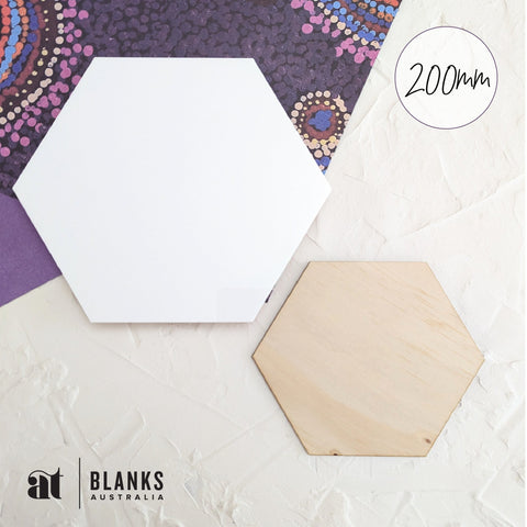 200mm Acrylic Blank Hexagon | Standard Range - AT Blanks Australia#option1 - #product_vendor - #product_type