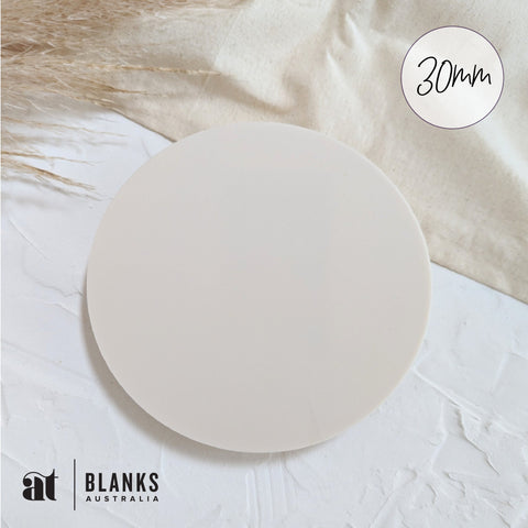 30mm circle acrylic blank plywood blank beige