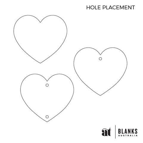 30mm Acrylic Blank Heart | Standard Range - AT Blanks Australia#option1 - #product_vendor - #product_type