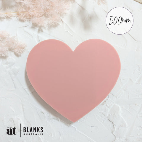 500mm Acrylic Blank Heart | Nature Range - AT Blanks Australia#option1 - #product_vendor - #product_type
