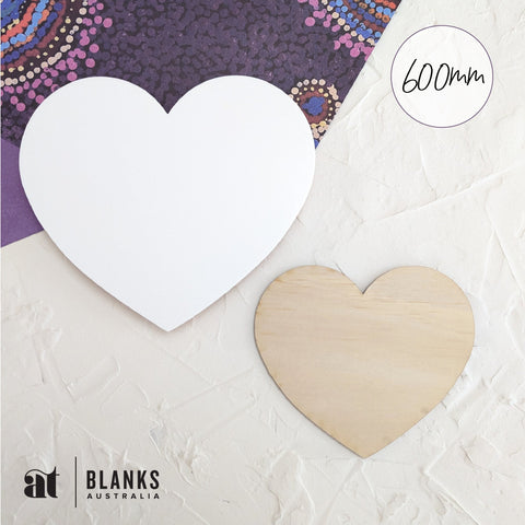 600mm Acrylic Blank Heart | Standard Range - AT Blanks Australia#option1 - #product_vendor - #product_type