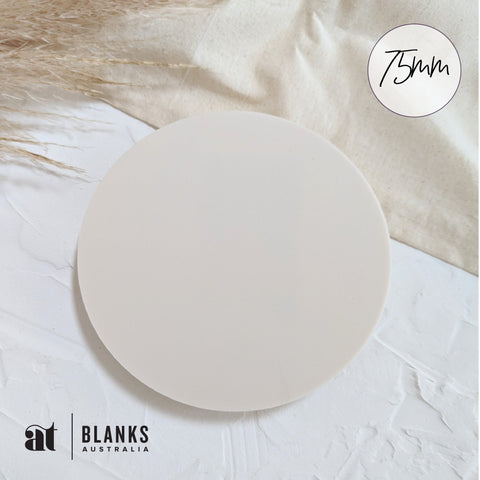 75mm circle acrylic blank plywood blank beige