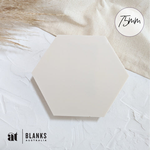 75mm Acrylic Blank Hexagon | Nature Range - AT Blanks Australia#option1 - #product_vendor - #product_type