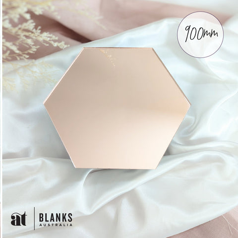 900mm Acrylic Blank Hexagon | Mirror Range - AT Blanks Australia#option1 - #product_vendor - #product_type