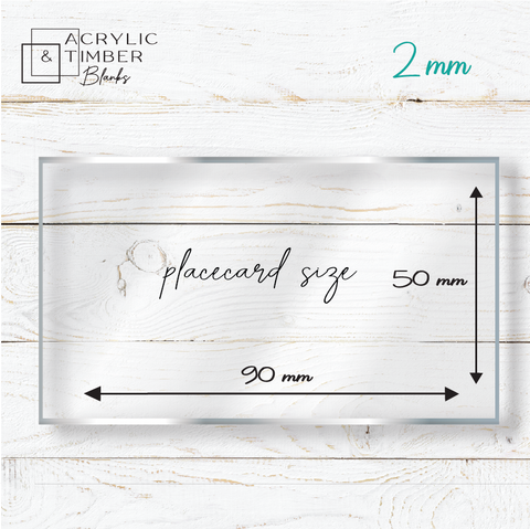 2mm Acrylic Blanks | Rectangle - 90 x 50mm