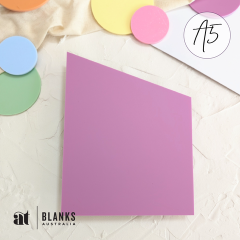 Pointed Rectangle 197 x 149mm (A5) | Pastel Range AT Blanks Australia Acrylic blanks for weddings