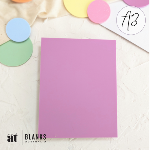 Rectangle 400 x 297mm (A3) | Pastel Range AT Blanks Australia Acrylic blanks for weddings