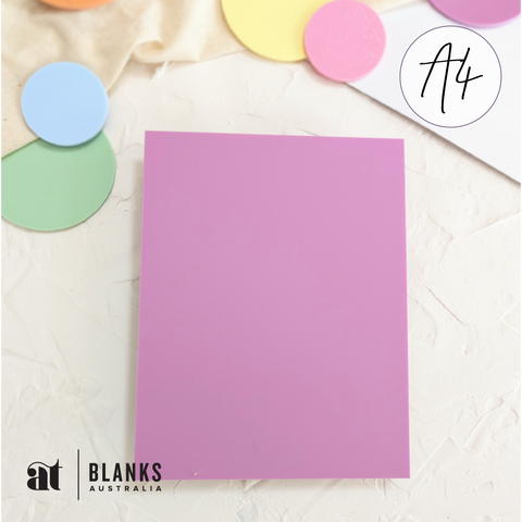 Rectangle 297 x 197mm (A4) | Pastel Range AT Blanks Australia Acrylic blanks for weddings