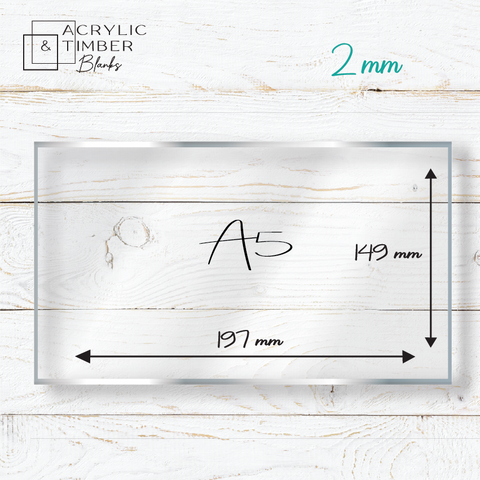 2mm Acrylic Blanks | Rectangle - A5