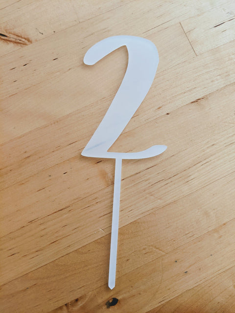Acrylic Cake Topper - Script Number - AT Blanks Australia#option1 - #product_vendor - #product_type