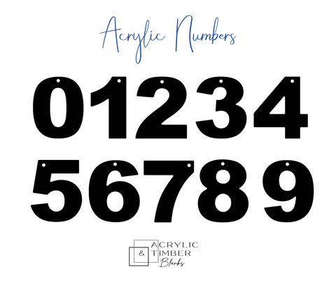 Acrylic Numbers - 3mm - AT Blanks Australia#option1 - #product_vendor - #product_type