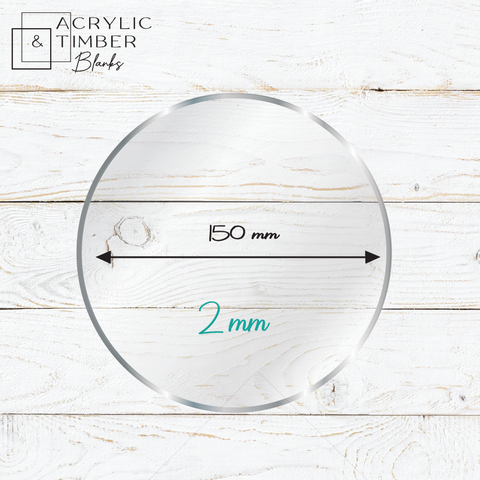 2 mm Acrylic Blanks | Circle - 150mm