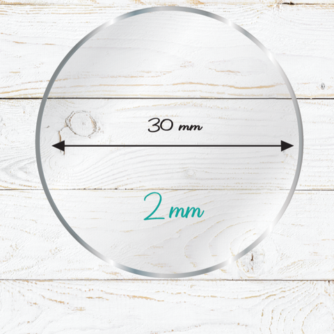 2 mm Acrylic Blanks | Circle - 30mm