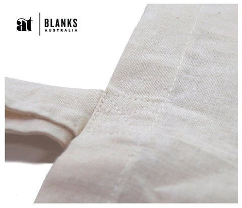 Calico Bag - Short handles & gusset - AT Blanks Australia#option1 - #product_vendor - #product_type