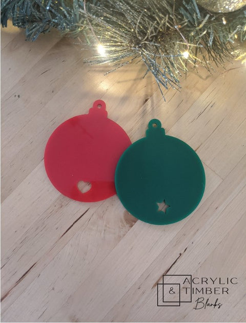 Christmas Bauble Heart- 80mm - AT Blanks Australia#option1 - #product_vendor - #product_type
