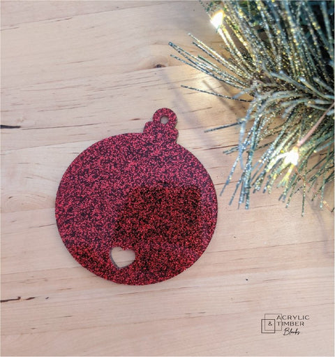 Christmas Bauble Heart- 80mm - AT Blanks Australia#option1 - #product_vendor - #product_type