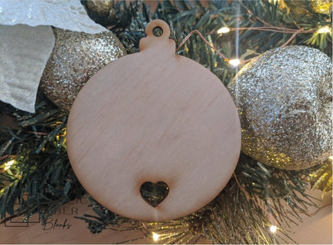 Christmas Bauble Heart- 80mm - AT Blanks Australia#option1 - #product_vendor - #product_type