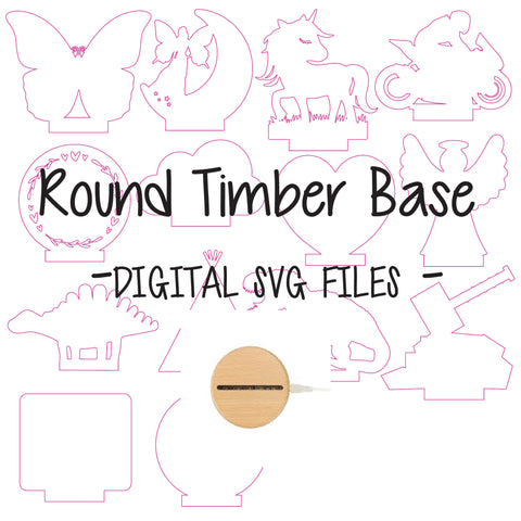 DIGITAL SVG FILE - All LED Round Timber Base toppers - AT Blanks Australia#option1 - #product_vendor - #product_type