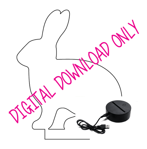 DIGITAL SVG FILE - Bunny Light Topper (Black Base) - AT Blanks Australia#option1 - #product_vendor - #product_type