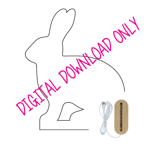 DIGITAL SVG FILE - Bunny Light Topper (Oval Base) - AT Blanks Australia#option1 - #product_vendor - #product_type