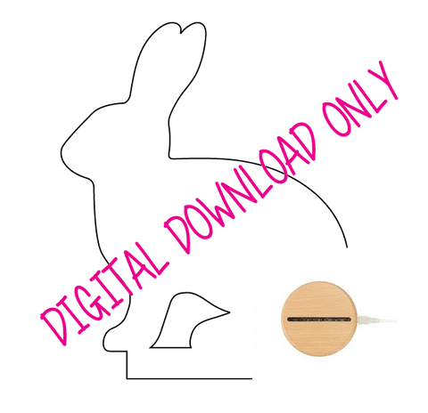 DIGITAL SVG FILE - Bunny Light Topper (Round Base) - AT Blanks Australia#option1 - #product_vendor - #product_type