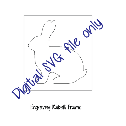 DIGITAL SVG FILE - Engraving Frame Bunny Tag - AT Blanks Australia#option1 - #product_vendor - #product_type