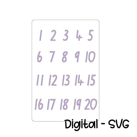 DIGITAL SVG FILE- Numbers trace board - AT Blanks Australia#option1 - #product_vendor - #product_type