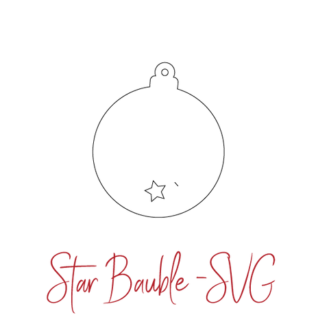 DIGITAL SVG FILE - Star Bauble - AT Blanks Australia#option1 - #product_vendor - #product_type