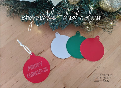 Dual Colour Christmas Bauble - AT Blanks Australia#option1 - #product_vendor - #product_type