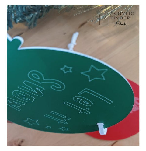 Dual Colour - Christmas Tag - Rectangle (5 Pack) - AT Blanks Australia#option1 - #product_vendor - #product_type