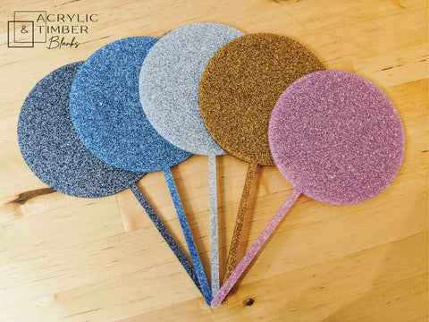 Glitter Acrylic Cake Topper - Circle - AT Blanks Australia#option1 - #product_vendor - #product_type