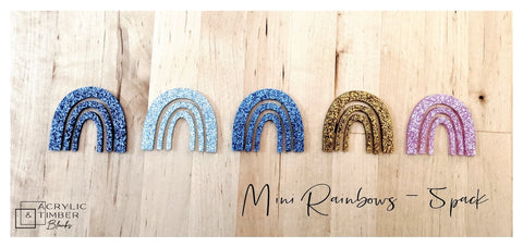 Glitter Acrylic - Mini Rainbow Set - AT Blanks Australia#option1 - #product_vendor - #product_type