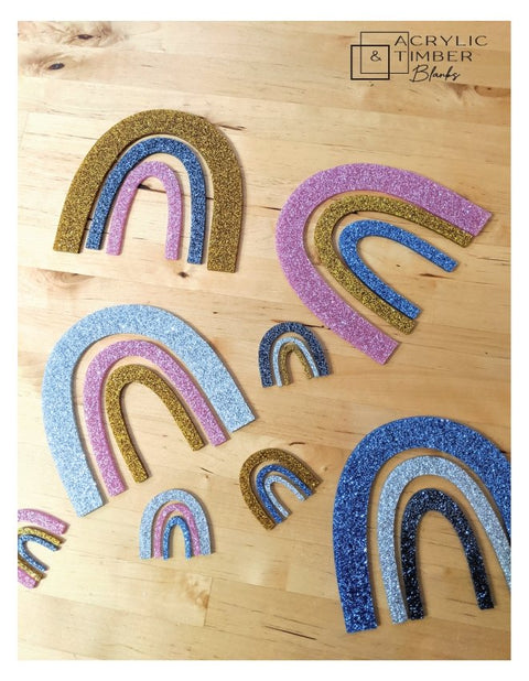 Glitter Acrylic - Mini Rainbow Set - AT Blanks Australia#option1 - #product_vendor - #product_type