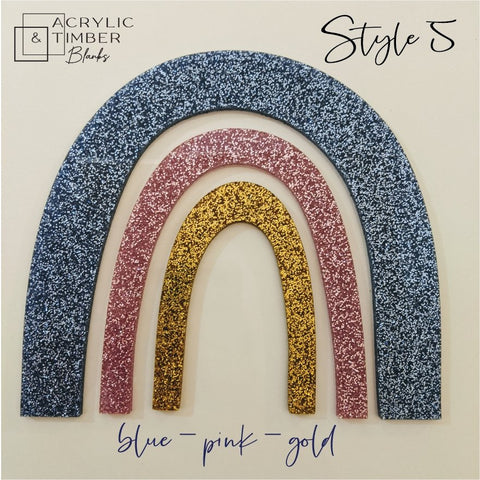 Glitter Acrylic - Rainbow - AT Blanks Australia#option1 - #product_vendor - #product_type