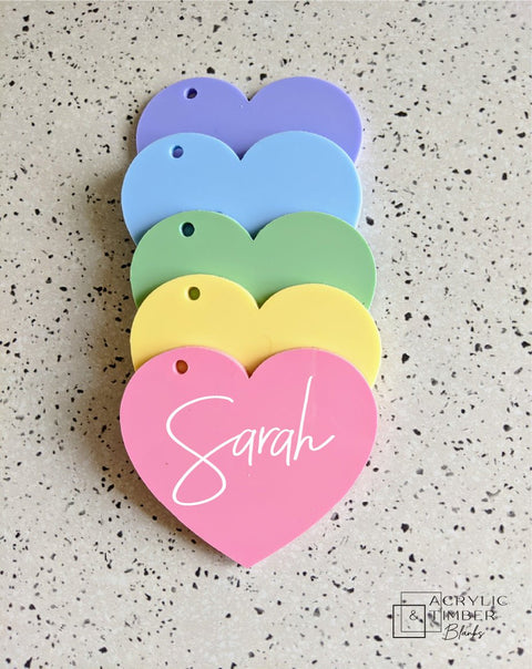 Heart Keyring 5 pack | Acrylic Tag - AT Blanks Australia#option1 - #product_vendor - #product_type