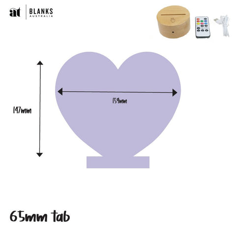 Heart Light Topper - (For Multi-Round Base) - AT Blanks Australia#option1 - #product_vendor - #product_type