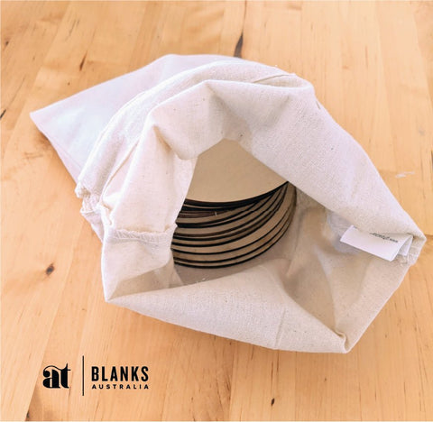 Natural Calico - drawstring bag - AT Blanks Australia#option1 - #product_vendor - #product_type