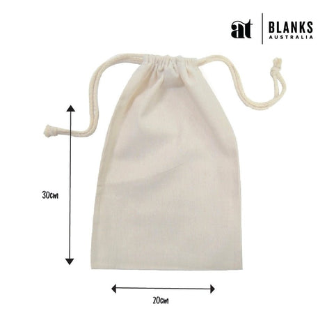 Natural Calico - drawstring bag - AT Blanks Australia#option1 - #product_vendor - #product_type