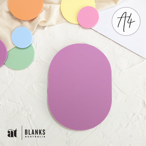 Oval 297 x 197mm (A4) | Pastel Range - AT Blanks Australia#option1 - #product_vendor - #product_type