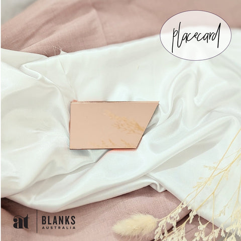 Pointed Rectangle Place card | Mirror Range - AT Blanks Australia#option1 - #product_vendor - #product_type