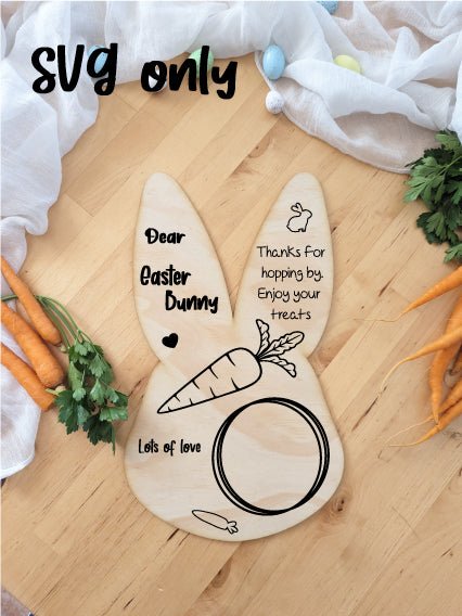 Treats for the Easter Bunny - Bunny Head Board - DIGITAL DOWNLOAD- AT Blanks Australia Acrylic blanks