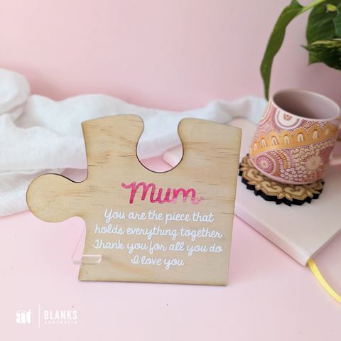 Mother's Day | Puzzle piece blank with stand