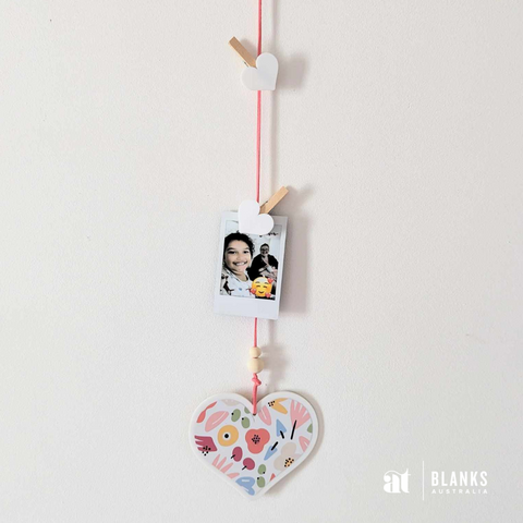 Hanging Heart Photo Display